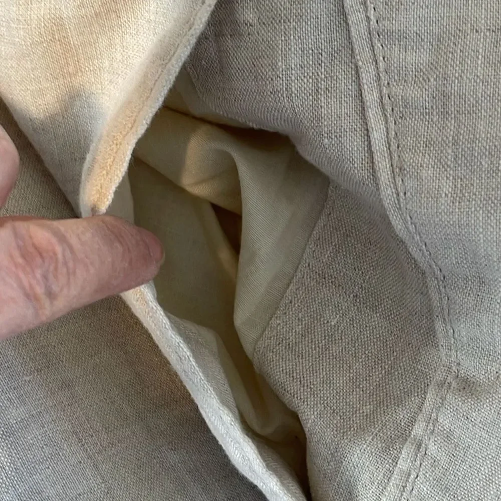 Tasso Elba Mens Linen Drawstring Casual Trouser Pants Tan Size XXL‎